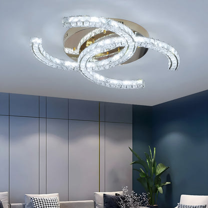 Aicurzio | Fashionable Luxury Crystal Gold Chandelier, 59.1x39.4'By Miron Demid LLC