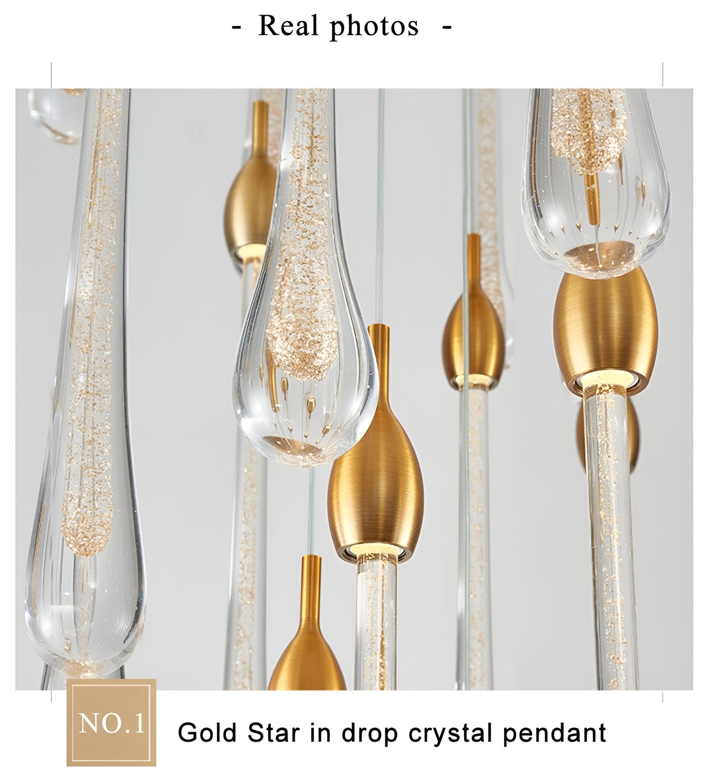 Castagniers | Staircase Gold Crystal Chandelier, 18 Lights (2)By Miron Demid LLC
