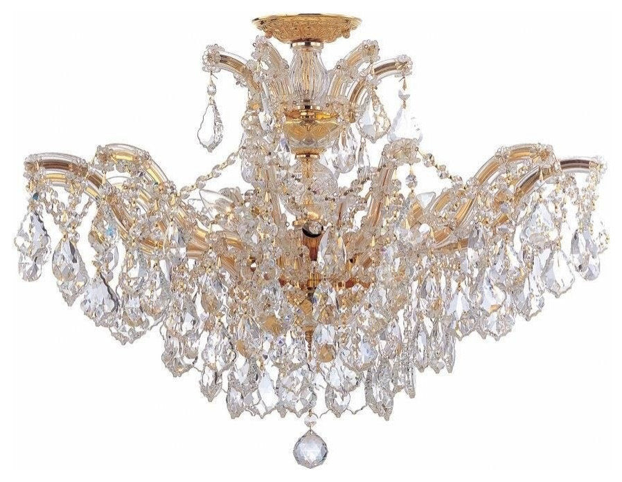 Crystorama 4439-GD-CL-S_CEILING Maria Theresa - Six Light Semi-Flush MountBy Crystorama Lighting