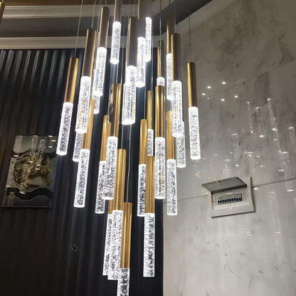 Manarola | Long LED Spiral Chandelier, 28 Lights (Spiral)By Miron Demid LLC