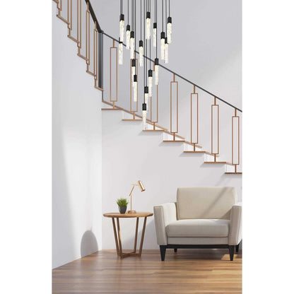 Aurora 16 Light Chandelier, BlackBy Elegant Furniture & Lighting
