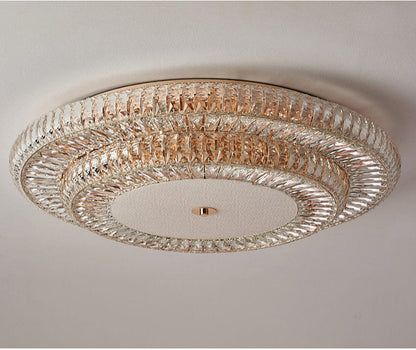 Acqui Terme | Modern Round LED Crystal Ceiling Chandelier, Dia23.6xh4.3", Cool Light, Non-DimmableBy Miron Demid LLC