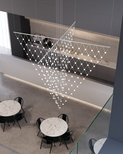 Sonneman 1885.C Constellation Galaxy Matrix 4 Light 78"W LED - Bright SatinBy SONNEMAN - A Way of Light