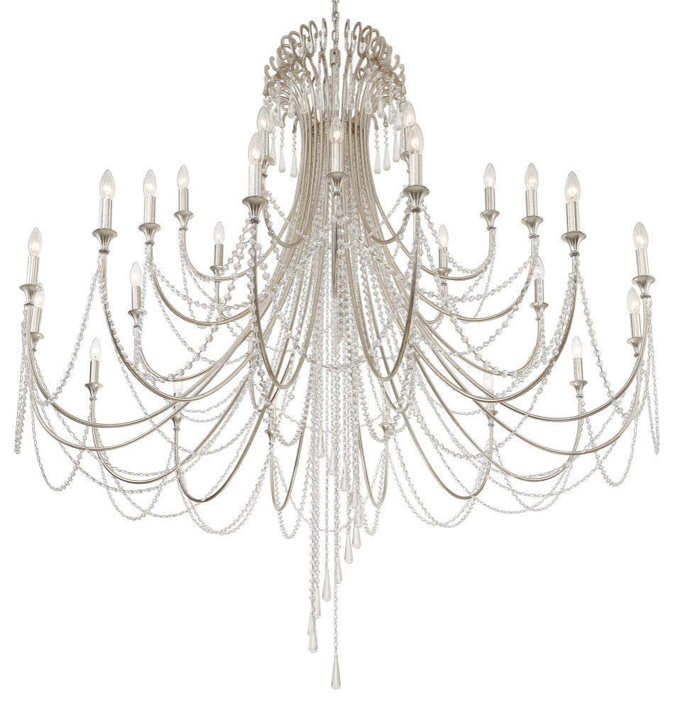 Crystorama Arcadia 28-Light Chandelier Antique SilverBy Crystorama Lighting