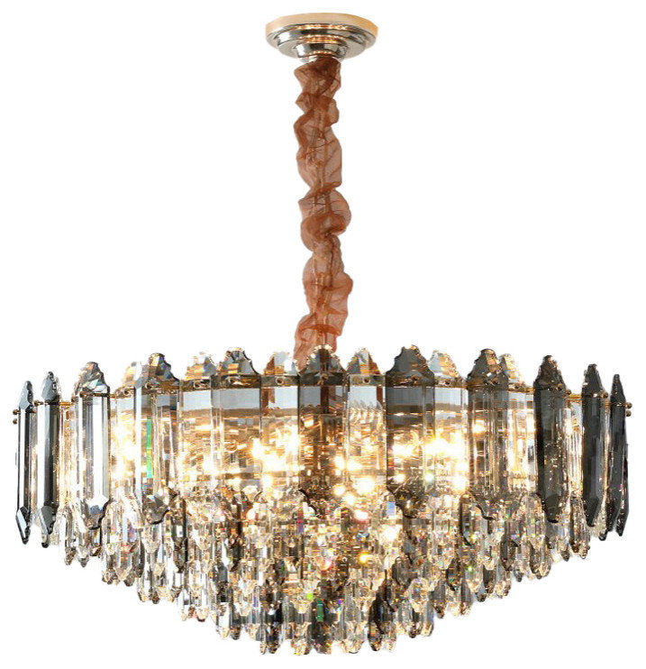 Crystal round chandelier for contemporary  living room, bedroom., 31.5''By Miron Demid LLC