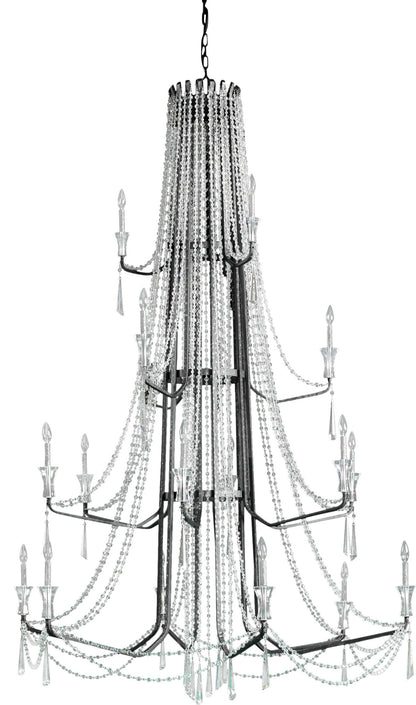 Barcelona Crystal Chandelier, Onyx, 18-LightsBy Varaluz