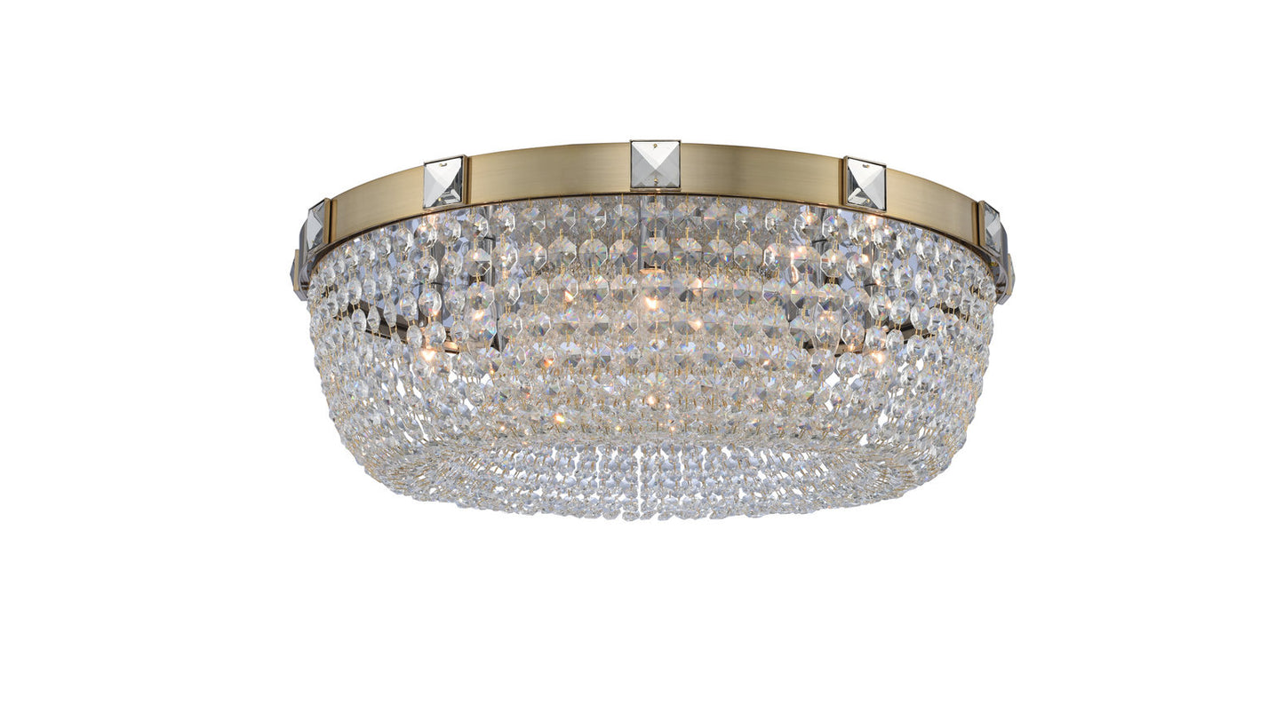 Impero 30x9" 8-Light Modern Flush by AllegriBy Allegri Crystal by Kalco Lighting