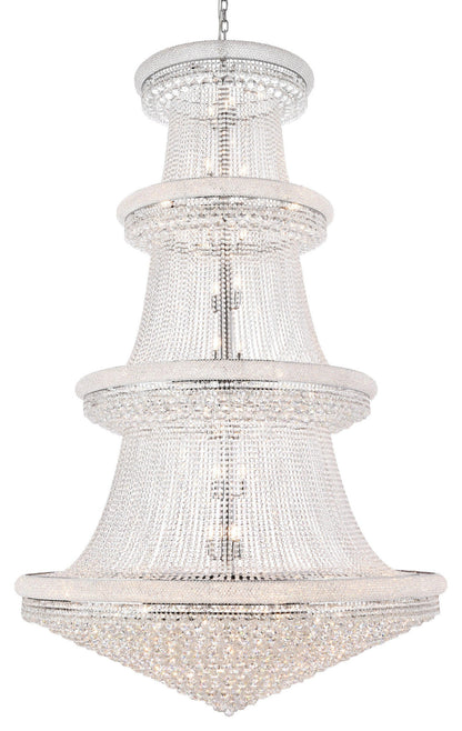 Elegant Lighting V1800G62/RC Primo 56 Light 62"W Crystal Empire - ChromeBy Elegant Furniture & Lighting