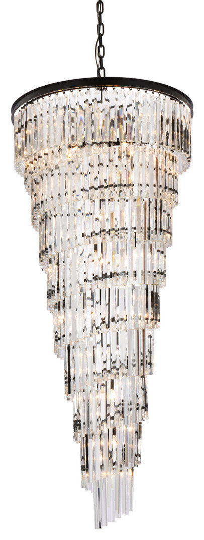 Elegant Lighting Sydney 30" Spiral Crystal ChandelierBy Elegant Furniture & Lighting