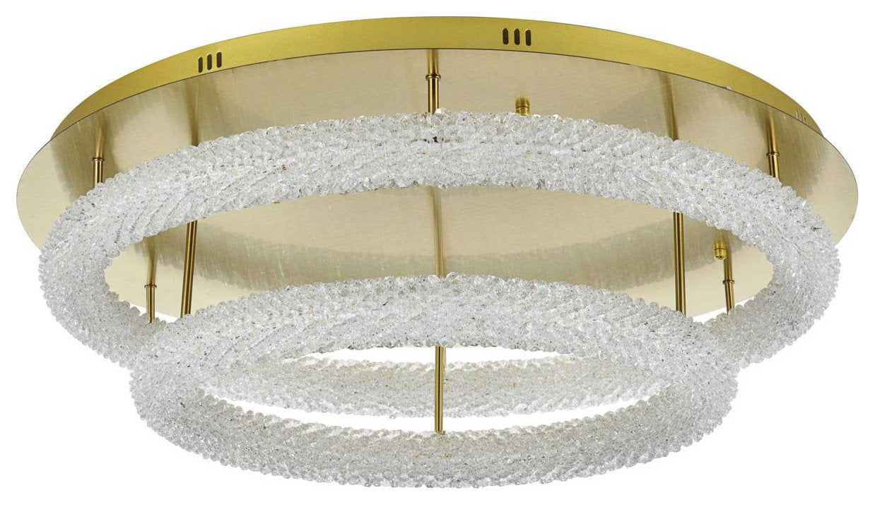 Bowen 2 Light Flush Mount, Satin GoldBy Elegant Furniture & Lighting
