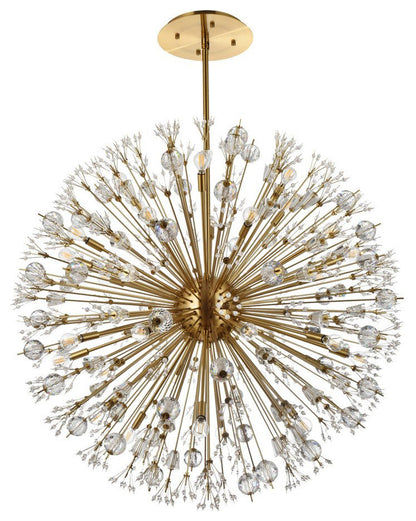 Elegant Lighting 2500D44SG Vera 44 inch crystal starburst round pendant in goldBy Elegant Furniture & Lighting