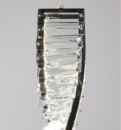 MIRODEMI? San Bartolomeo al Mare | Modern Gold Crystal Chandelier for Bedroom, Black, L30.3xw3.5xh19.6", Warm LightBy Miron Demid LLC