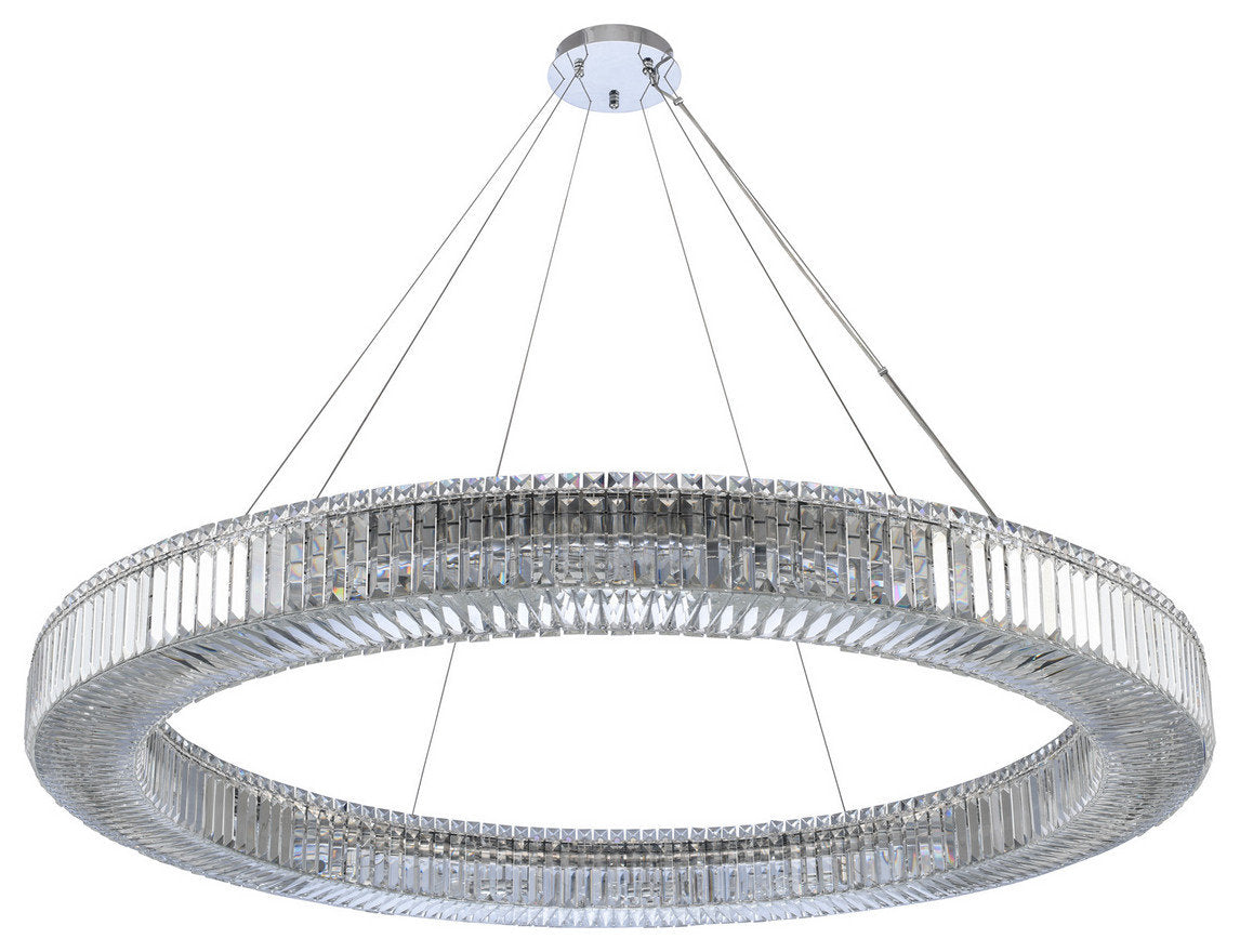 Allegri 11713010FR001 18 Light Pendant Rondelle ChromeBy Allegri Crystal by Kalco Lighting