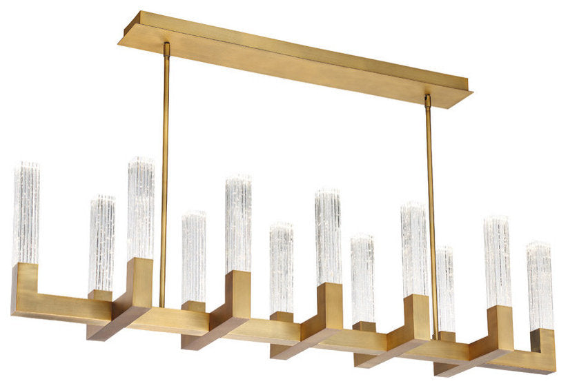 Modern Forms PD-30854 Cinema 12 Light 54"W Integrated LED Linear - Aged BrassBy Modern Forms
