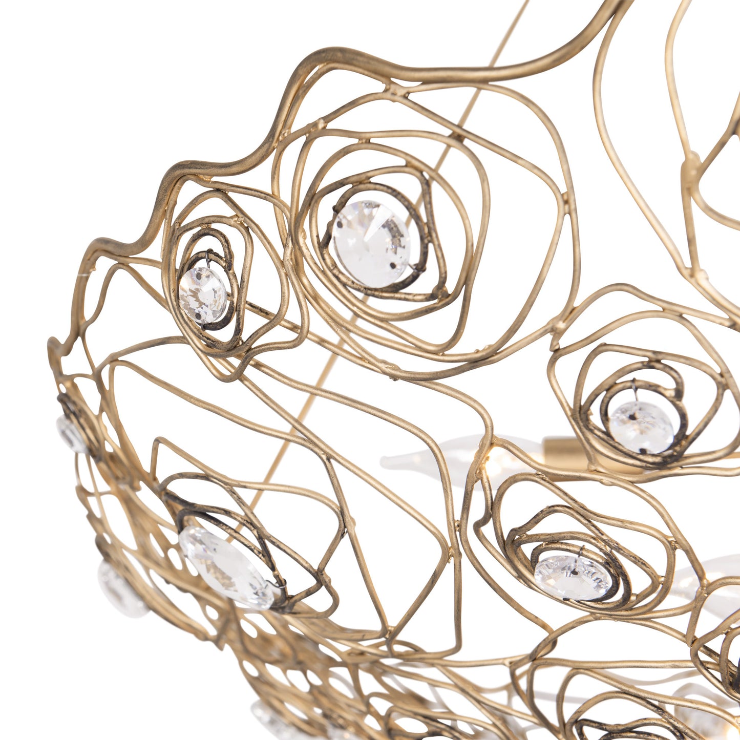 Varaluz 500P10 Ethereal Rose 10 Light 40"W Abstract Chandelier - Havana GoldBy Varaluz
