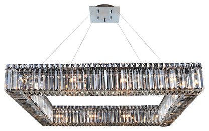 Quadro 16-Light Pendant Light in ChromeBy Allegri Crystal by Kalco Lighting