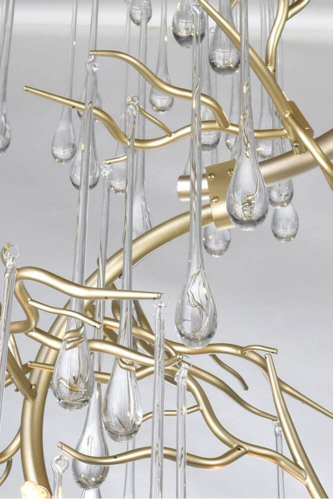 Chandelier - crystal7421par, Gold Leaf, SmallBy Crystallo Lighting