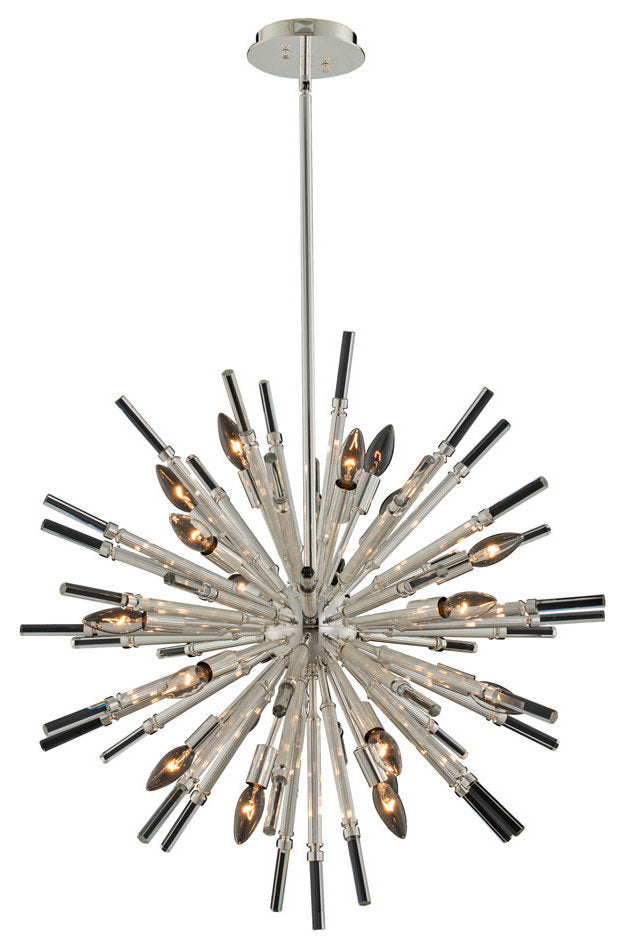 Allegri 37456 Sprazzo 19 Light 28"W Crystal Sputnik Chandelier - PolishedBy Allegri Crystal by Kalco Lighting