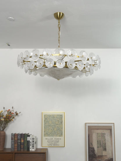 Solaris Disc Glass Chandelier