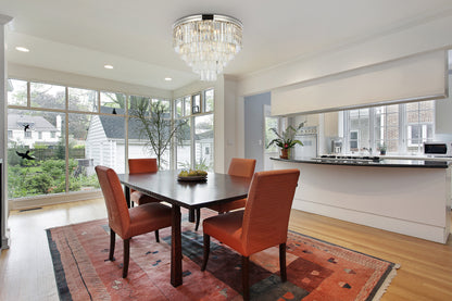 Elegant Lighting 1201F32/RC Sydney 17 Light 32"W Flush Mount Drum - PolishedBy Elegant Furniture & Lighting
