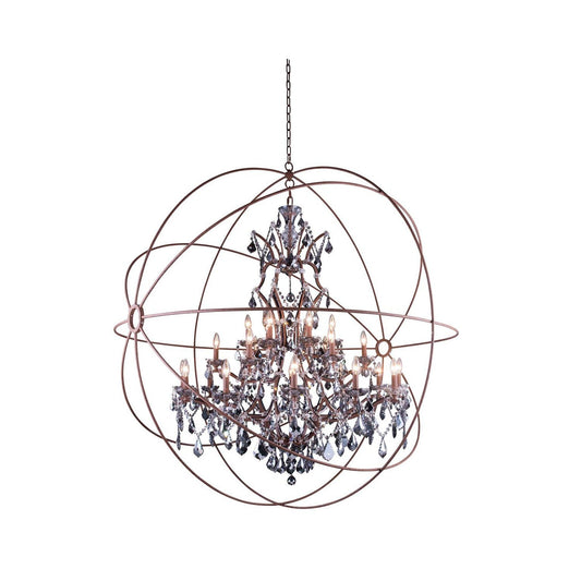Geneva Rustic Intent Sixty-Inch Pendant with Silver Shade Crystals