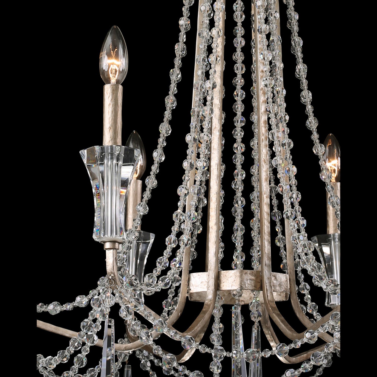 Barcelona 6-Lt Crystal Chandelier - Transcend SilverBy Varaluz
