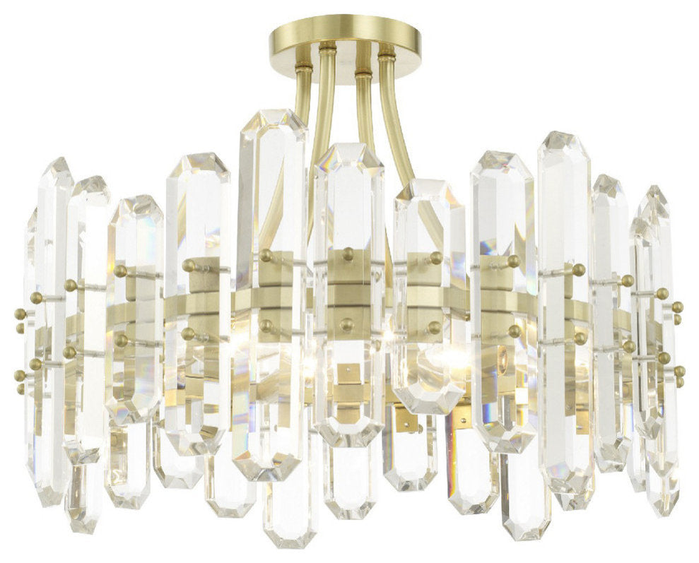 Crystorama Bolton 4-Light Ceiling Mount BOL-8884-AG, Aged BrassBy Crystorama Lighting