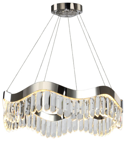 Studio M SM23838 Rolland 30"W LED Crystal Pendant - Polished NickelBy Studio M by Magnet Works