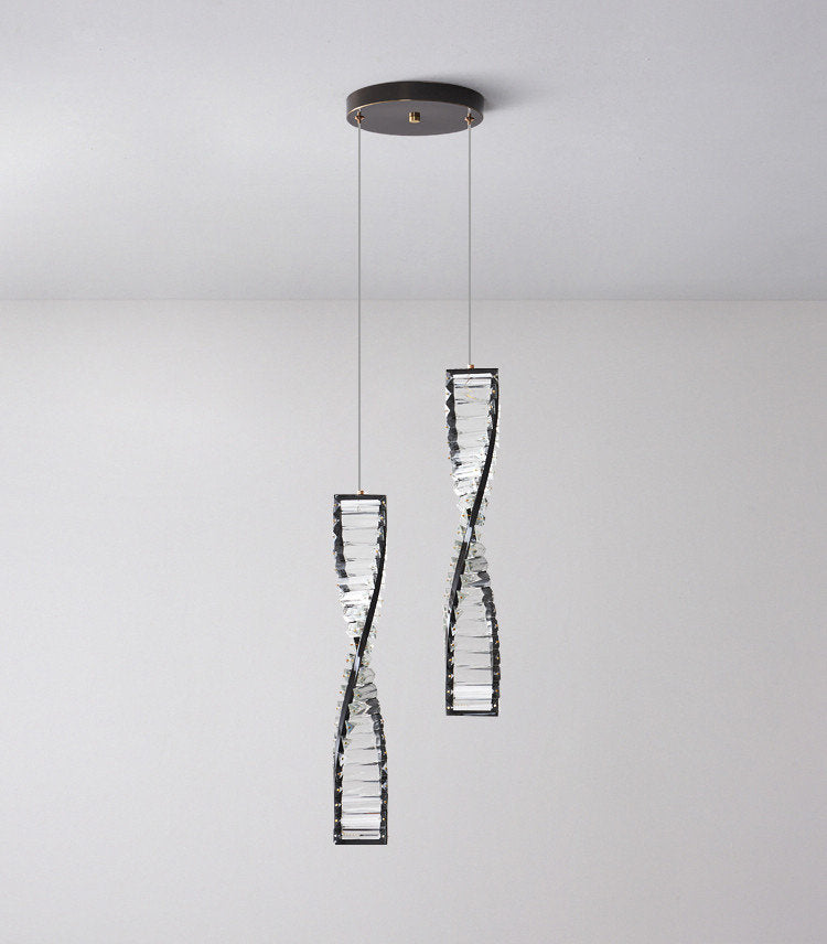 MIRODEMI? San Bartolomeo al Mare | Modern Gold Crystal Chandelier for Bedroom, Gold, L30.3xw3.5xh19.6", Cool LightBy Miron Demid LLC