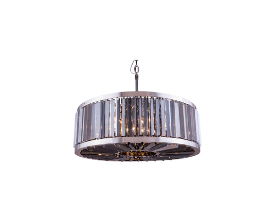 1203 Chelsea Collection Pendent Lamp, Silver Shade, Polished NickelBy Elegant Furniture & Lighting