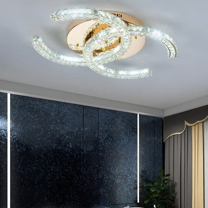 Aicurzio | Fashionable Luxury Crystal Gold Chandelier, 59.1x39.4'By Miron Demid LLC