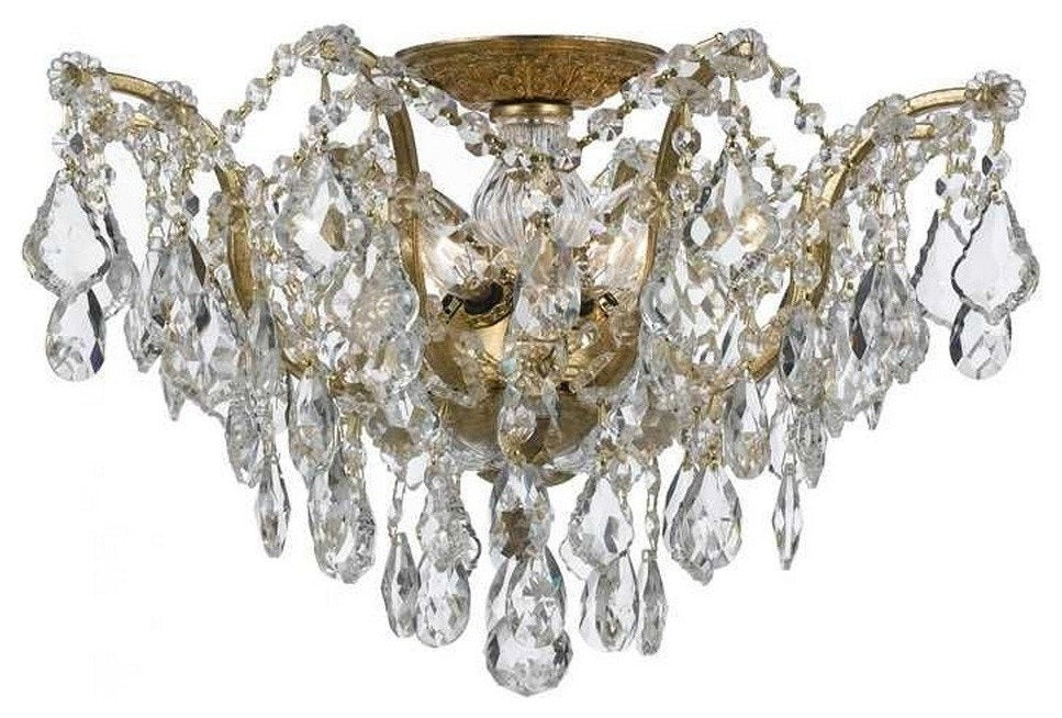 Crystorama 4457-GA-CL-S Filmore - Five Light Flush MountBy Crystorama Lighting
