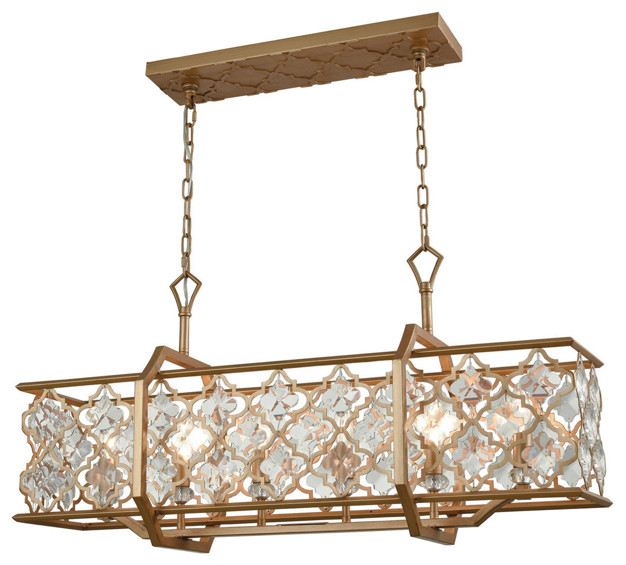Elk Armand 6-Light Chandelier, Matte Gold With Clear CrystalBy ELK Group International