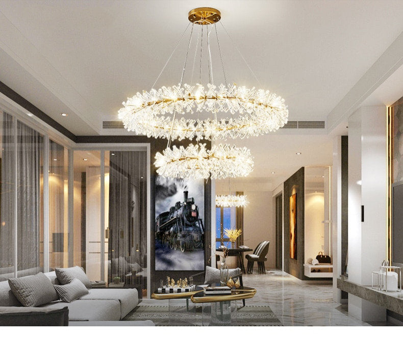 Mira Double Ring Crystal ChandelierBy MORSALE