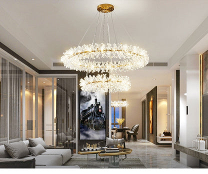 Mira Double Ring Crystal ChandelierBy MORSALE