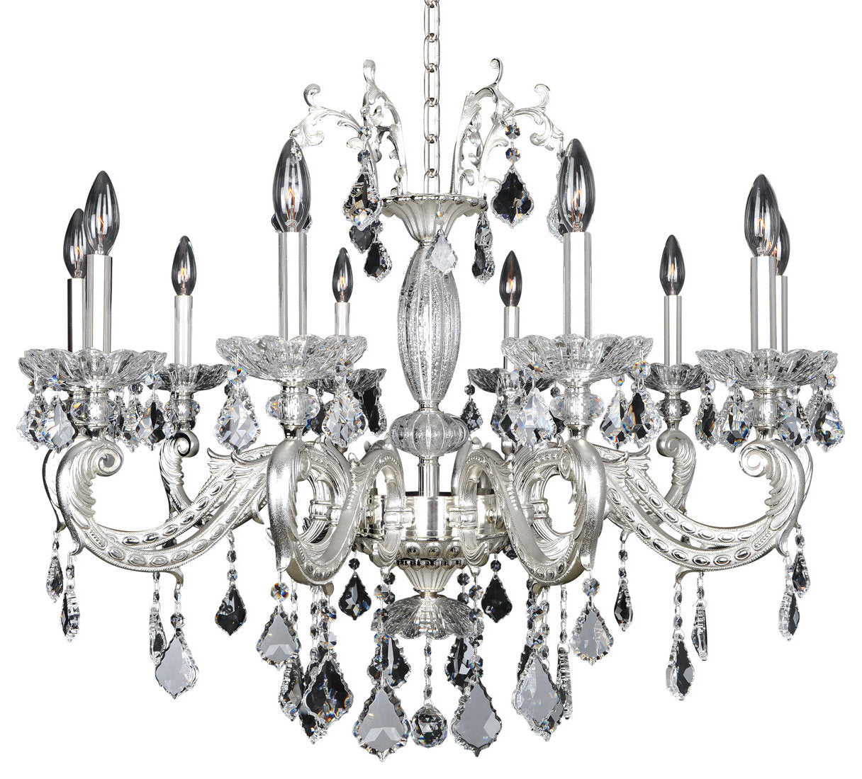 Casella 10 Light Chandelier, Firenze ClearBy Allegri Crystal by Kalco Lighting