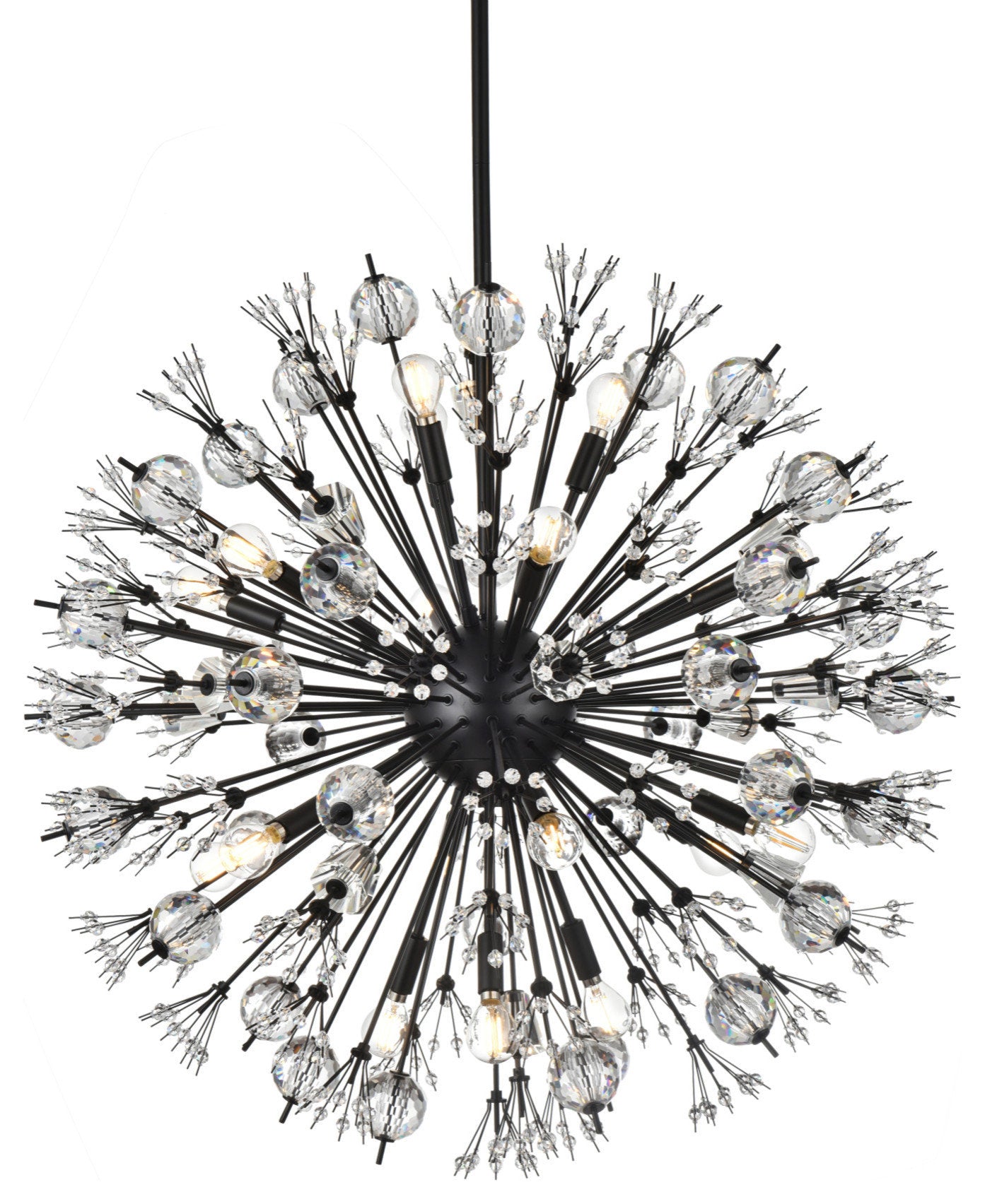 Elegant Lighting 2500D32 Vera 18 Light 32"W Crystal Sputnik - BlackBy Elegant Furniture & Lighting