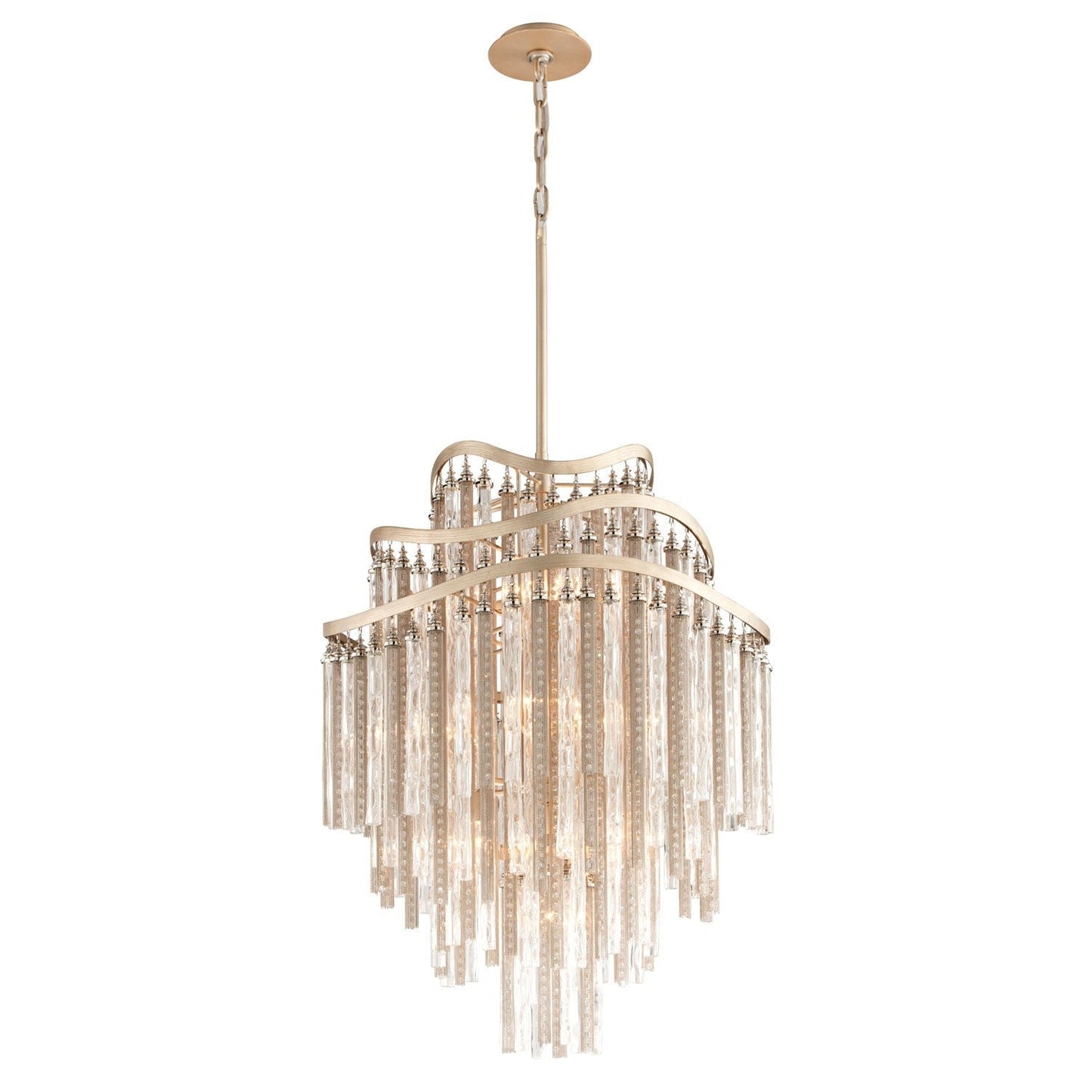 Silver Leaf 10-Light Pendant