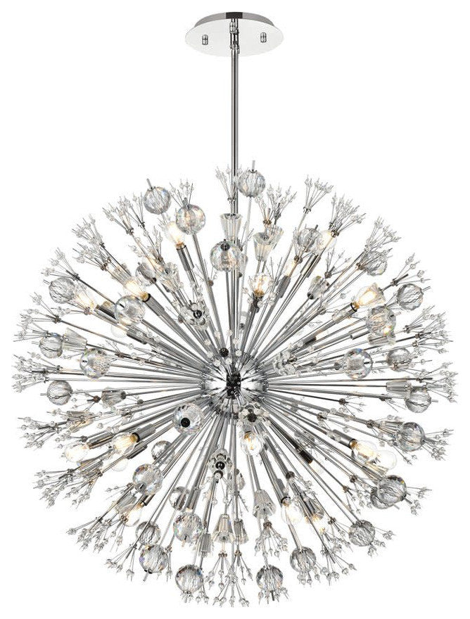 Elegant Lighting 2500D38 Vera 24 Light 38"W Crystal Sputnik - ChromeBy Elegant Furniture & Lighting