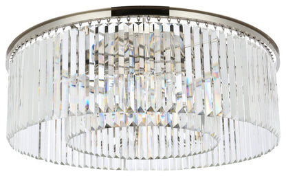 Elegant Lighting 1238F43/RC Sydney 10 Light 44"W Flush Mount Drum - Matte BlackBy Elegant Furniture & Lighting