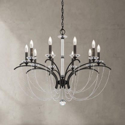 Schonbek Bc7110N-51H 10 Light Crystal Chandelier, Black MatteBy Schonbek