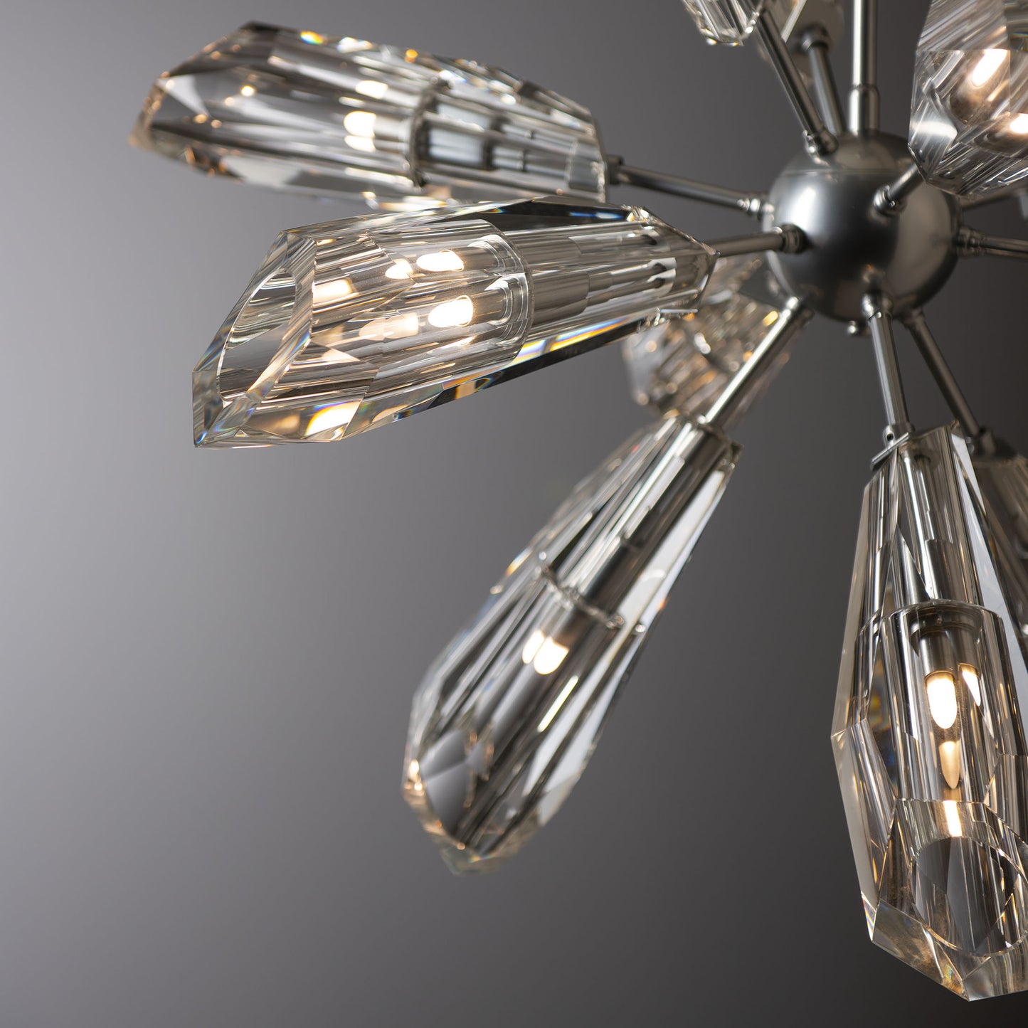 Luma 12-Light Starburst Pendant - Sterling - CrystalBy Hubbardton Forge