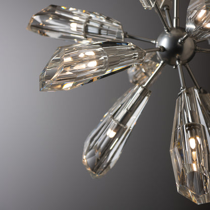 Luma 12-Light Starburst Pendant - Sterling - CrystalBy Hubbardton Forge