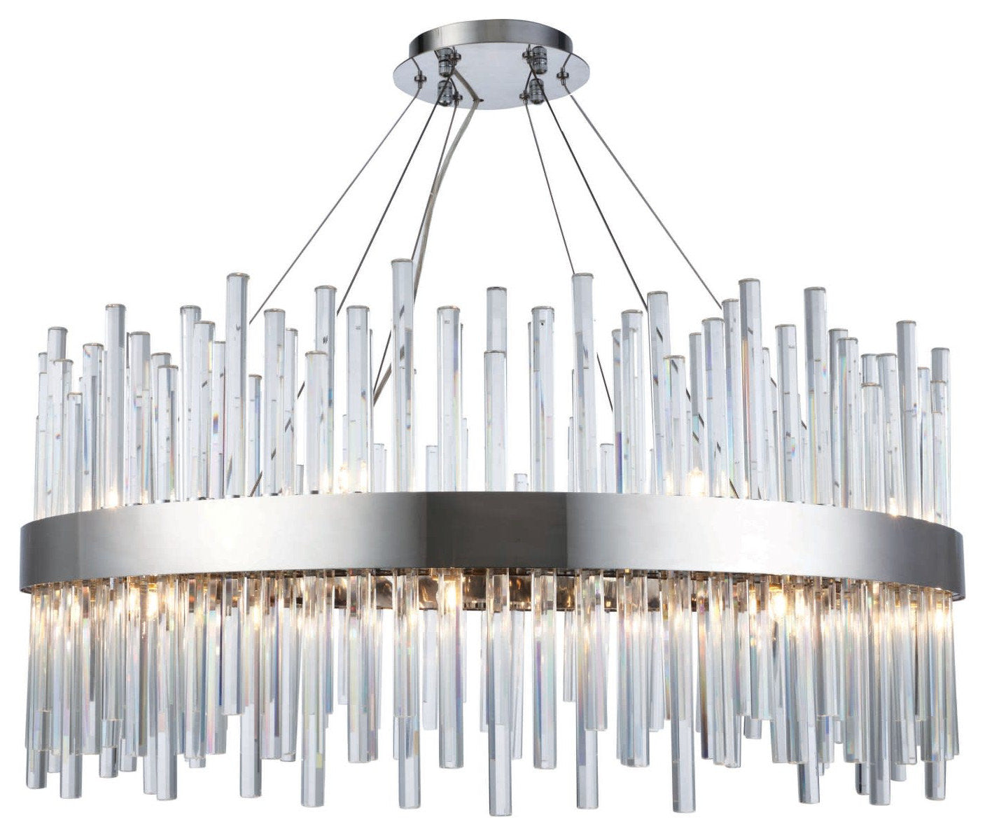 Elegant Lighting 3000D32 Dallas 18 Light 32"W Crystal Drum - ChromeBy Elegant Furniture & Lighting