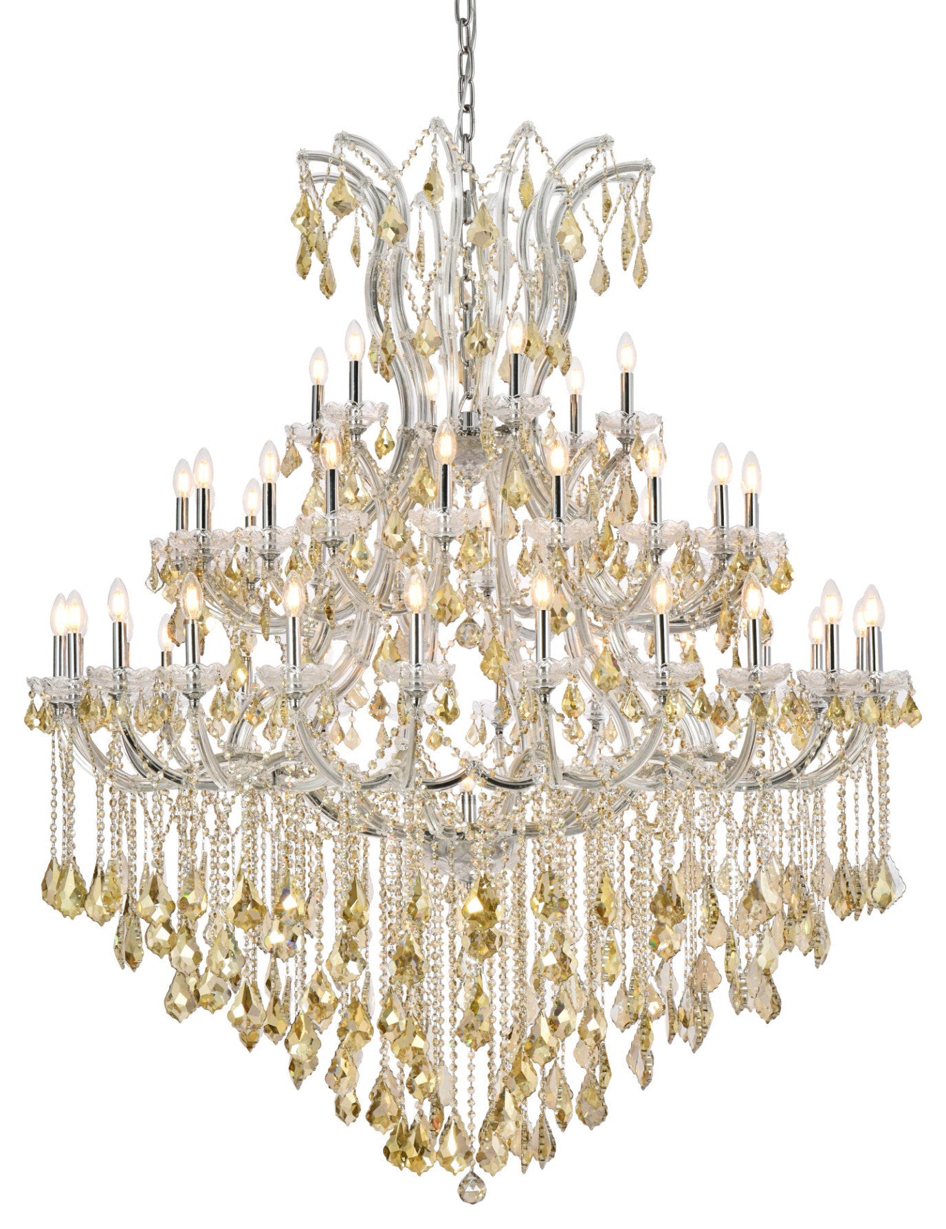 Elegant Lighting 2800G60-GT/RC Maria Theresa 49 Light 60"W - ChromeBy Elegant Furniture & Lighting