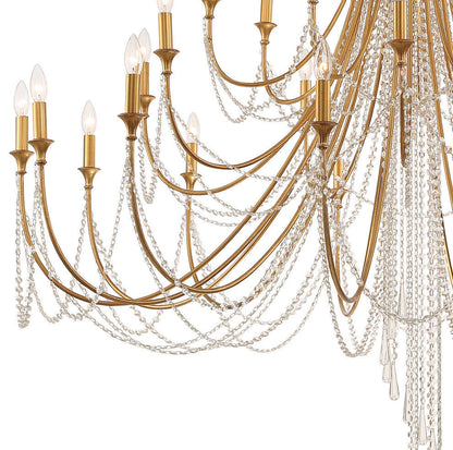 Crystorama Arcadia 28-Light Chandelier Antique GoldBy Crystorama Lighting
