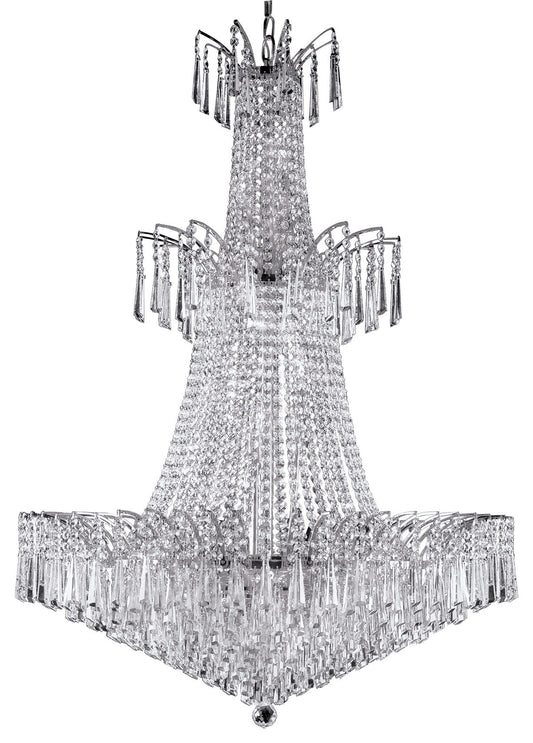 Artistry Lighting Victoria Drop Collection Crystal Chandelier, Chrome, 32"x43"By Artistry Lighting