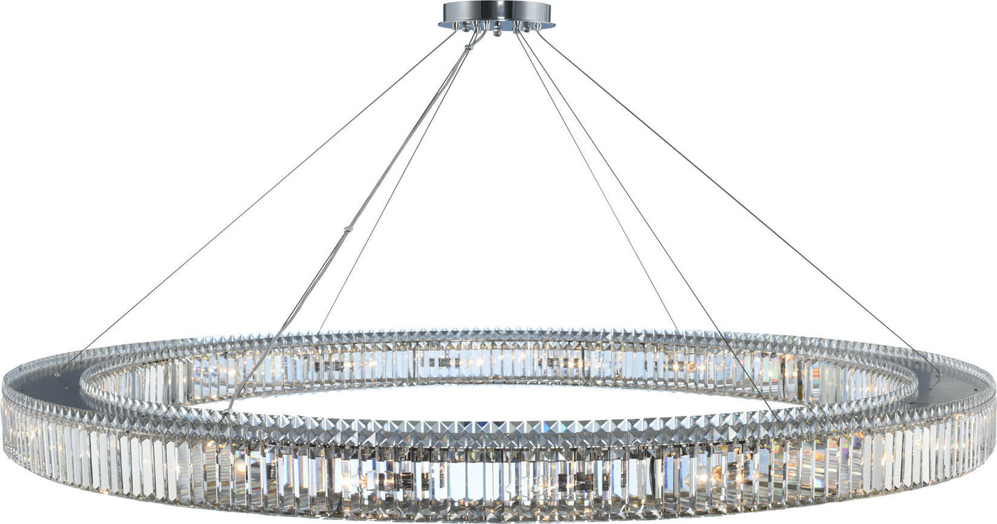 Rondelle Pendant, Chrome, 72"By KALCO LIGHTING