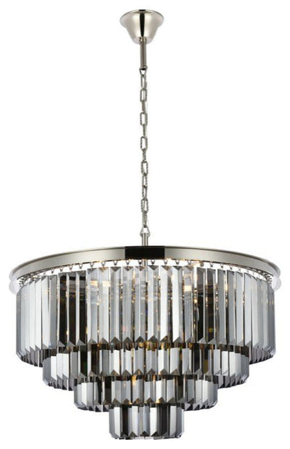 Elegant Lighting 1231D32-SS/RC Sydney 17 Light 32"W Crystal - Polished NickelBy Elegant Furniture & Lighting