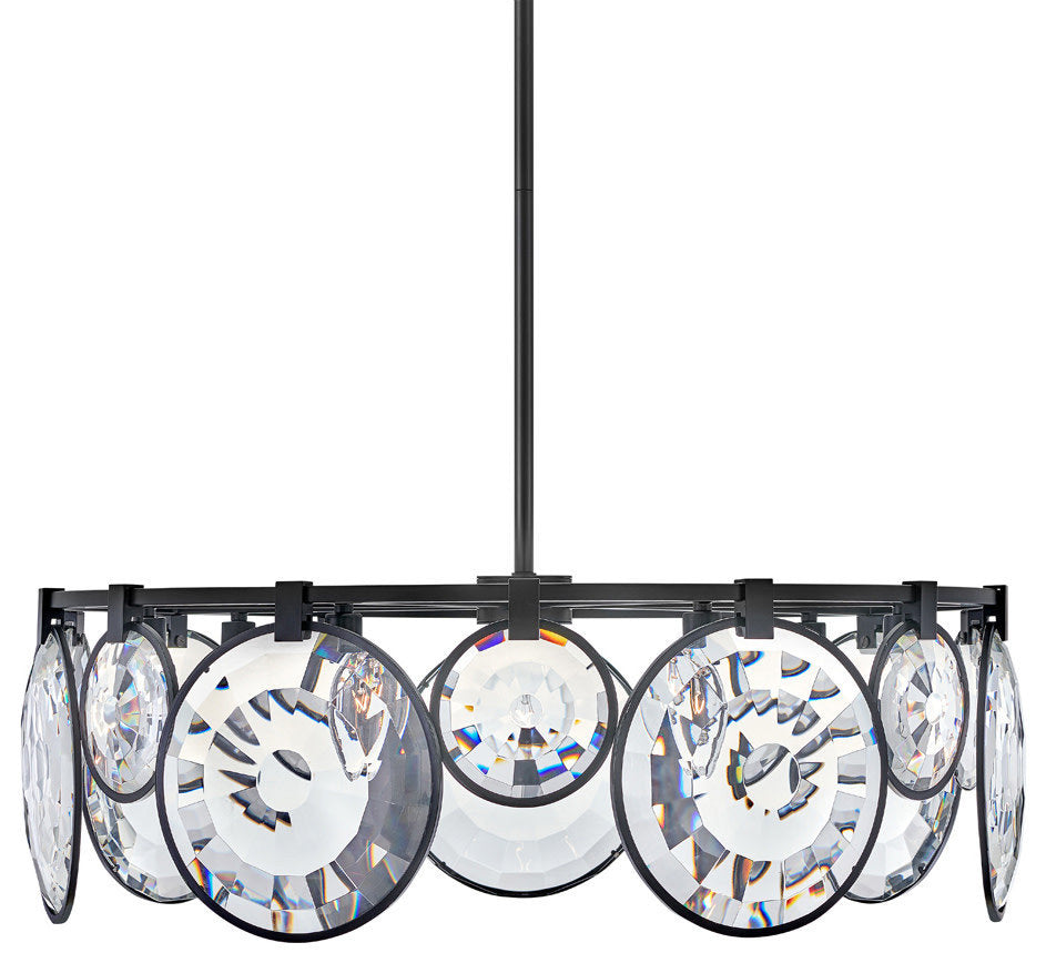 Fredrick Ramond FR31265 Nala 7 Light 31"W Drum Pendant - BlackBy Hinkley